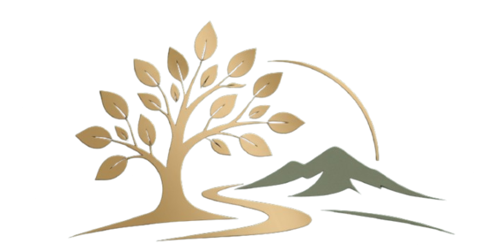 NextHaven tree, winding path, and mountain logo
